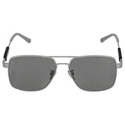 Balenciaga Men Tag BB0116SA Matte Grey / Grey Double-Bridge Square Aviator Sunglasses