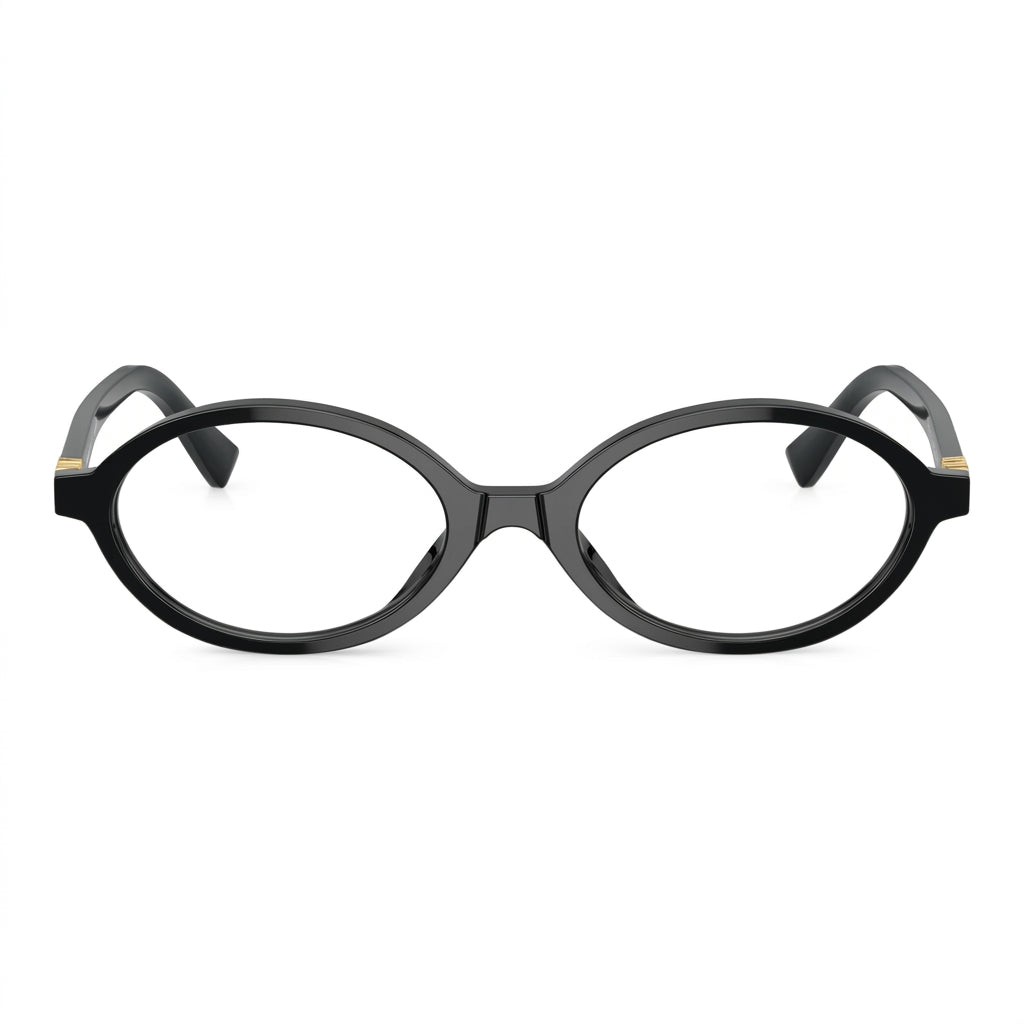 Miu Miu Women Regard Oval Black Optical Glasses