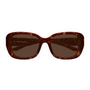 Balenciaga Women BB0508SK Everyday Rectangular Tortoiseshell Sunglasses