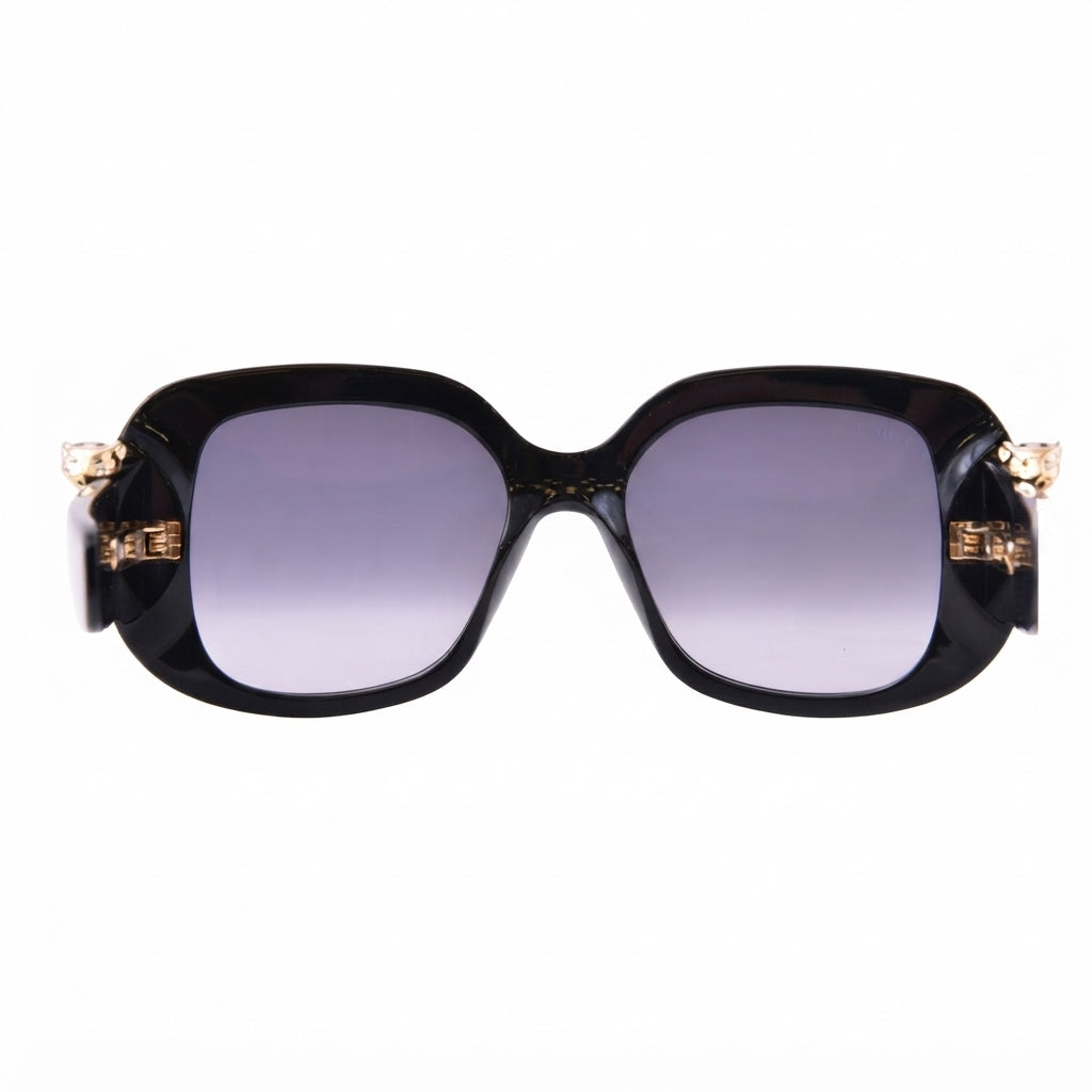 Cartier Panthère de C Women Black/Grey Rectangle Sunglasses