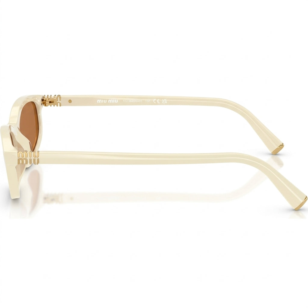Miu Miu Regard SMUA06 Women Cream / Brown Sunglasses
