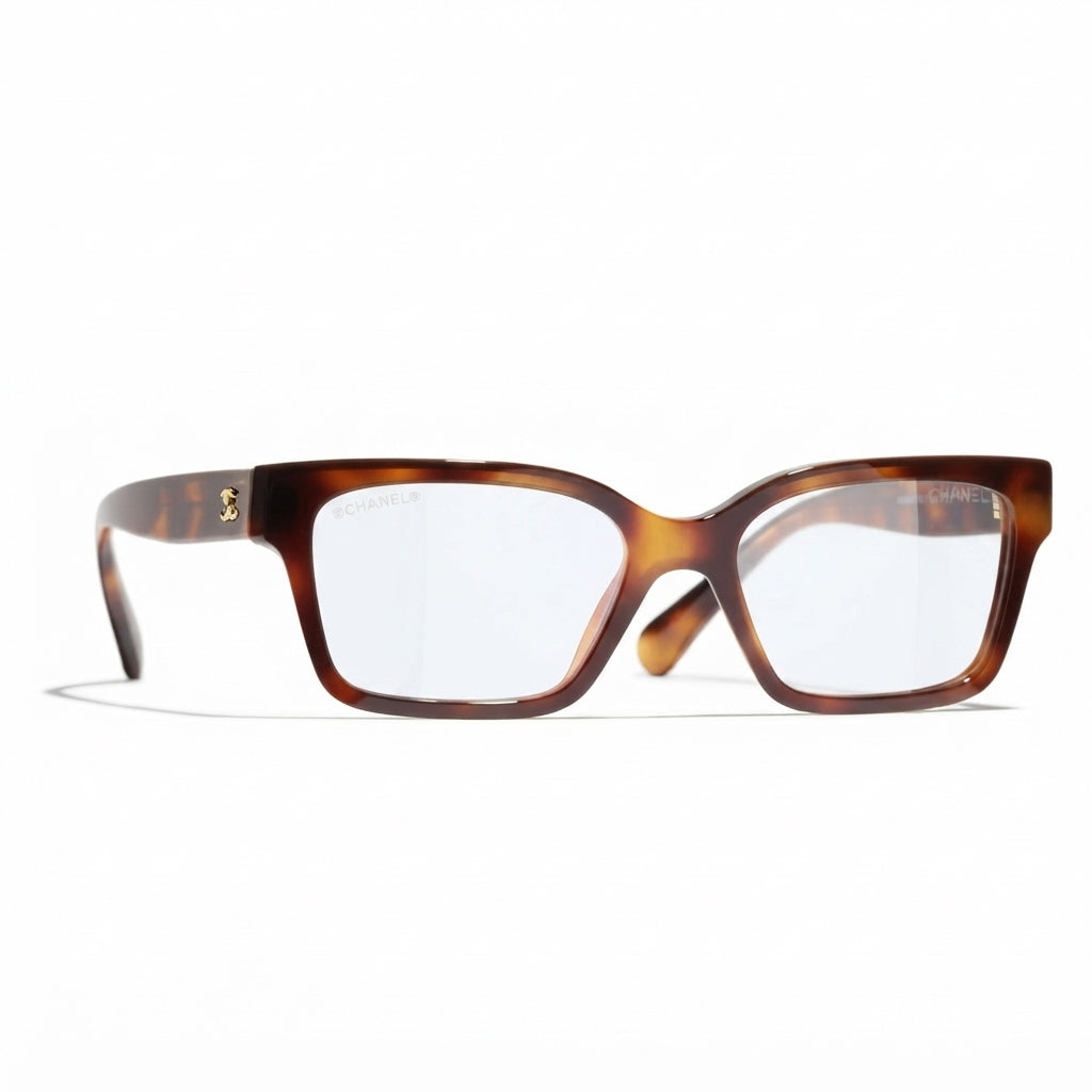 Chanel Women Rectangular Dark Tortoise Glasses