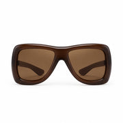 Saint Laurent Women SL 902 Howl Oversized Pillowed Transparent Brown Sunglasses