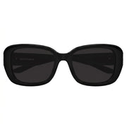 Balenciaga Women BB0508SK Everyday Rectangular Black / Silver Sunglasses