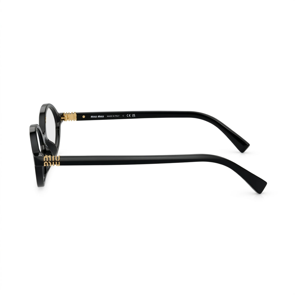 Miu Miu Women Regard Oval Black Optical Glasses