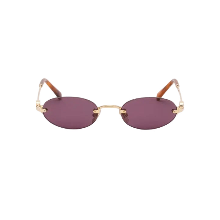 Miu Miu Women Rimless Oval Ruby Sunglasses 