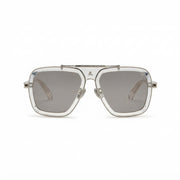 Philipp Plein Men's SPP109V (P79F) Navigator Crystal / Silver Sunglasses