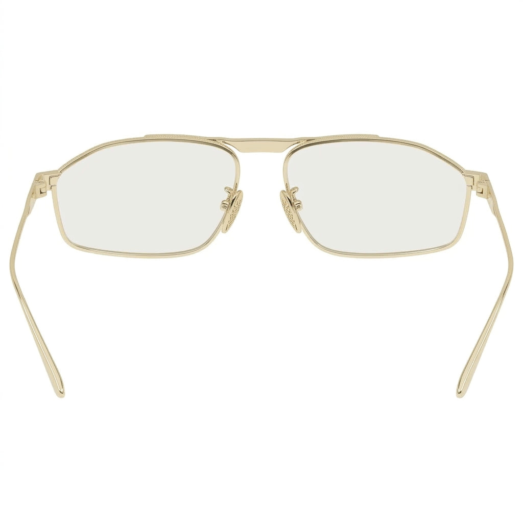 Balenciaga Men BB0416S 007 Gold / Clear Geometric Metal Sunglasses