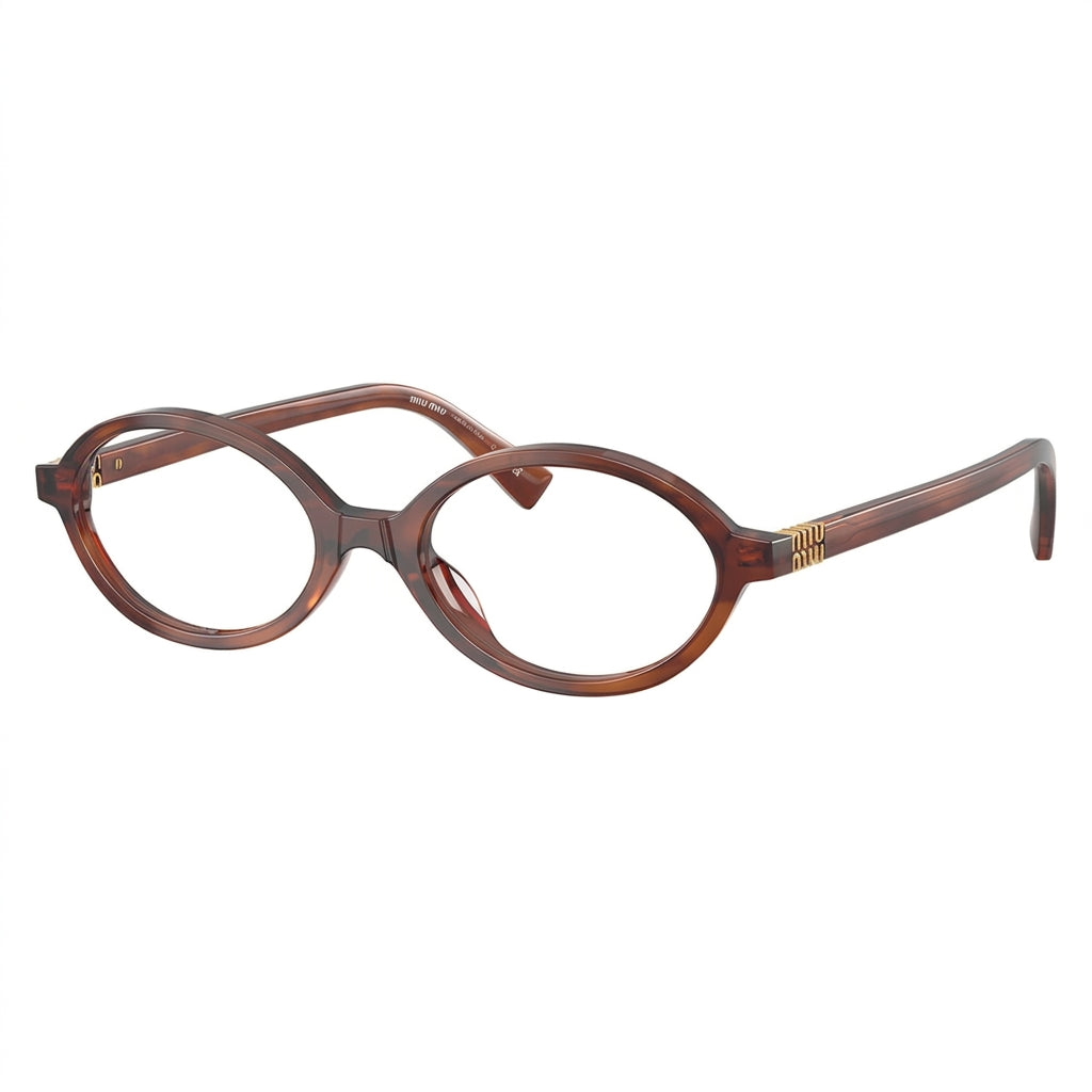 Miu Miu Women Regard Oval Opaline Brown Optical Glasses