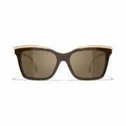 Chanel Women Butterfly Light Brown Sunglasses