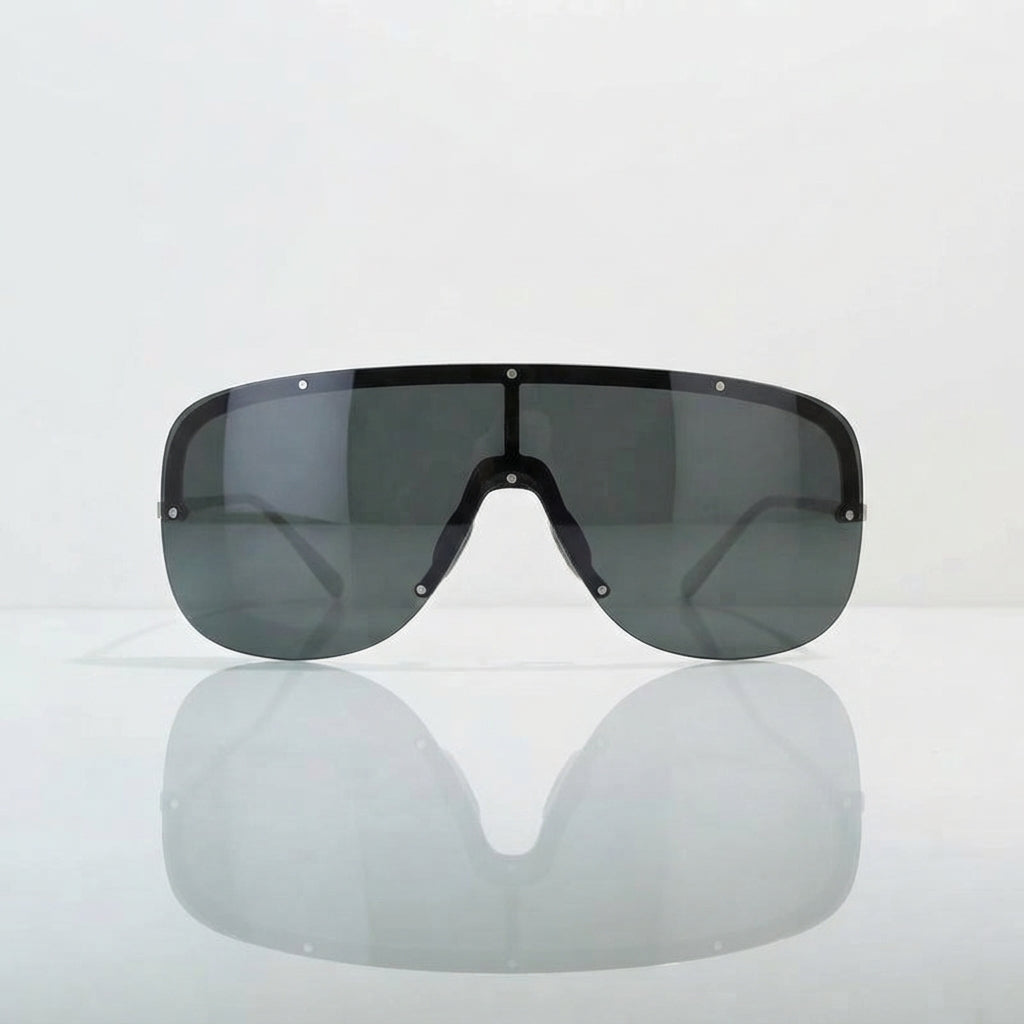 Chanel Women Shield Mask Frame Black Sunglasses 