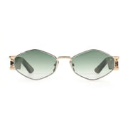 Maybach The Driver II (DRI-02) Men Palladium & 22K Mellow Gold / Green Gradient Sunglasses 
