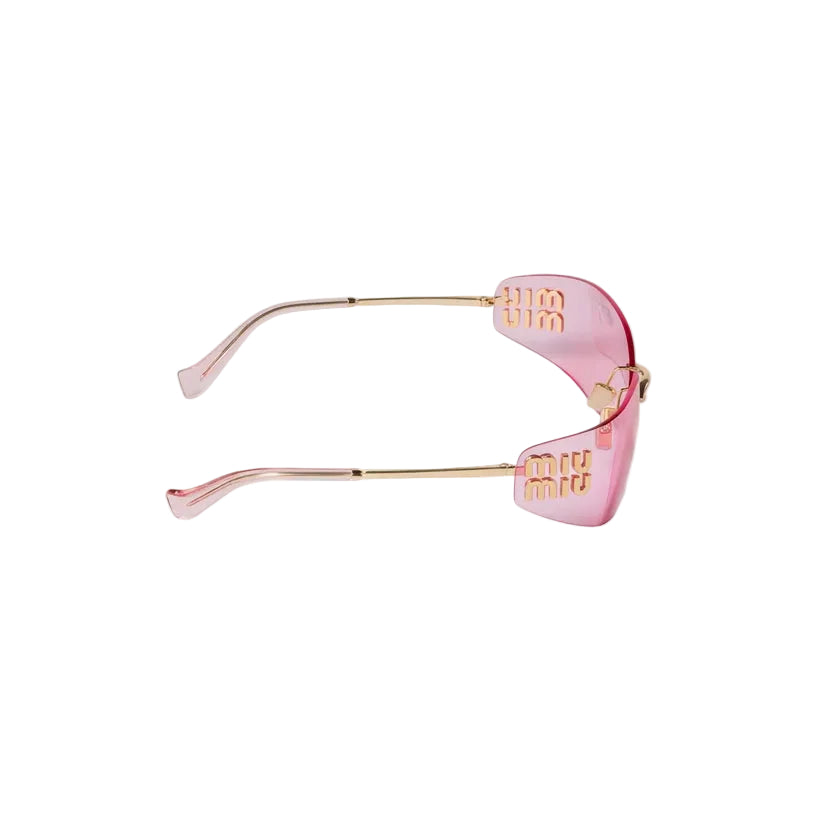 Miu Miu Women Aube Rimless Pink Sunglasses