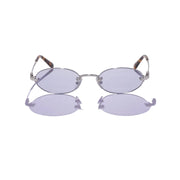 Miu Miu Women Rimless Oval Lilac Sunglasses