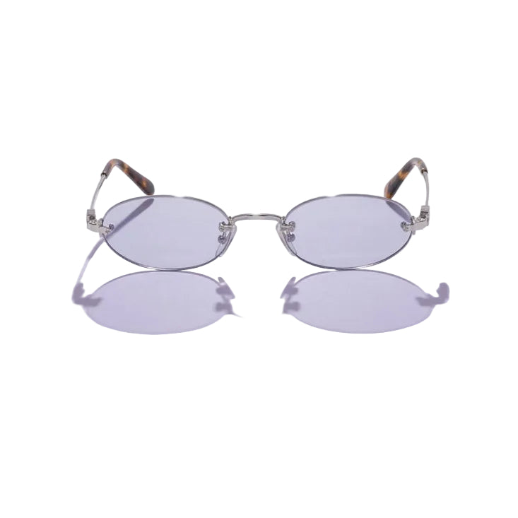 Miu Miu Women Rimless Oval Lilac Sunglasses