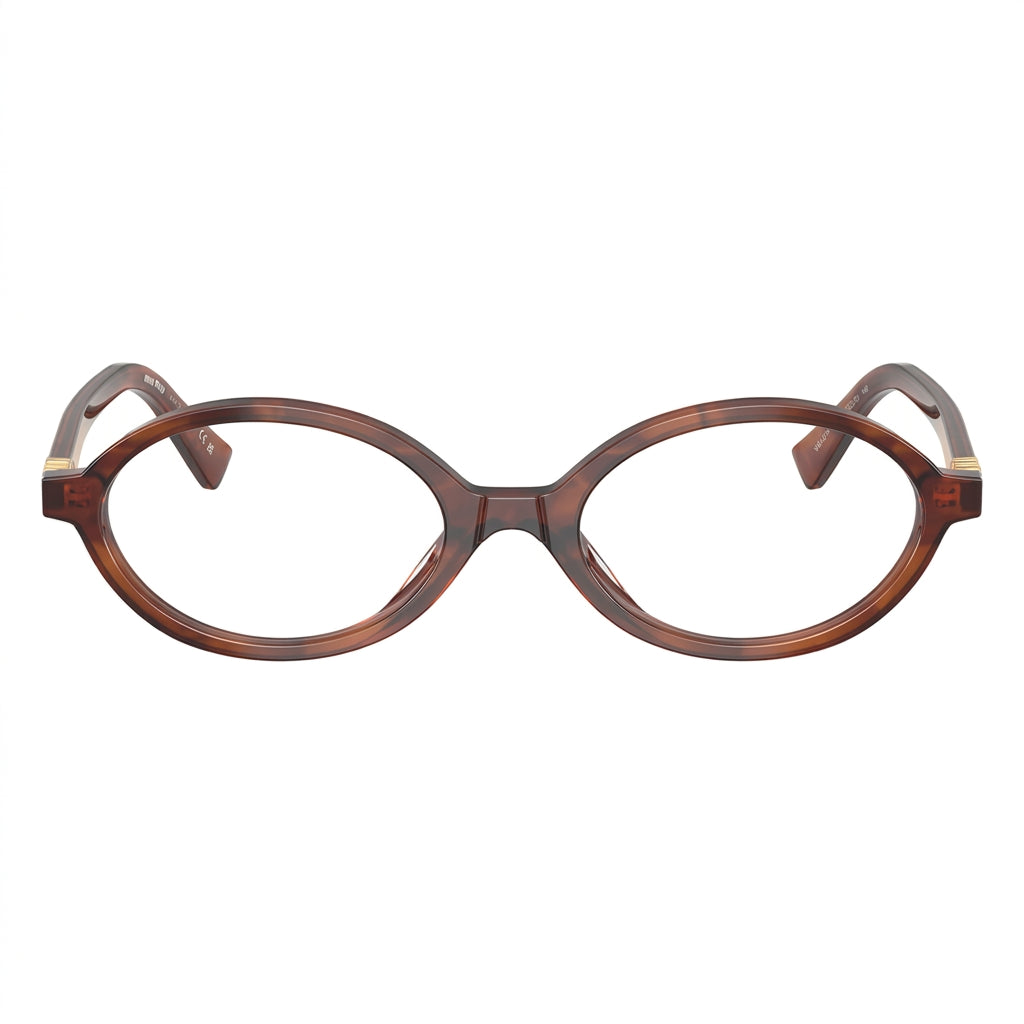 Miu Miu Women Regard Oval Opaline Brown Optical Glasses