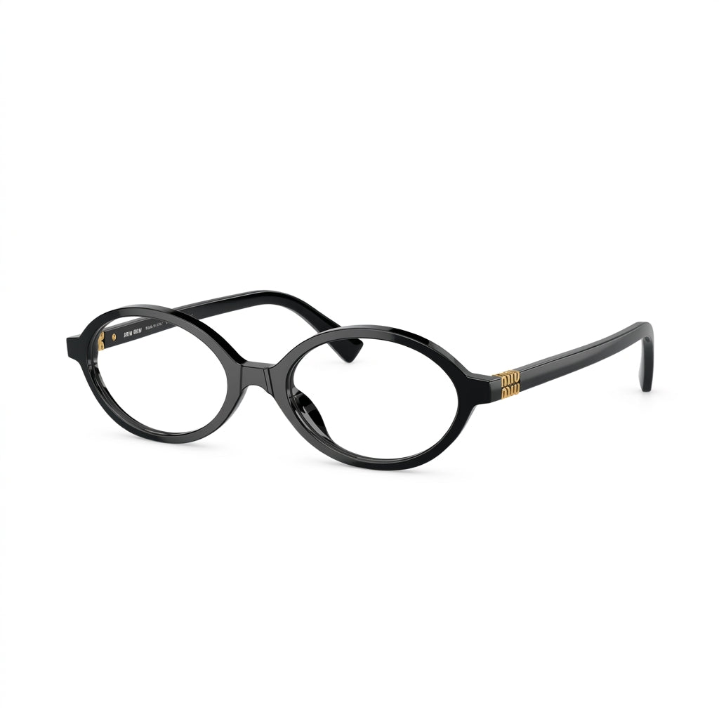 Miu Miu Women Regard Oval Black Optical Glasses