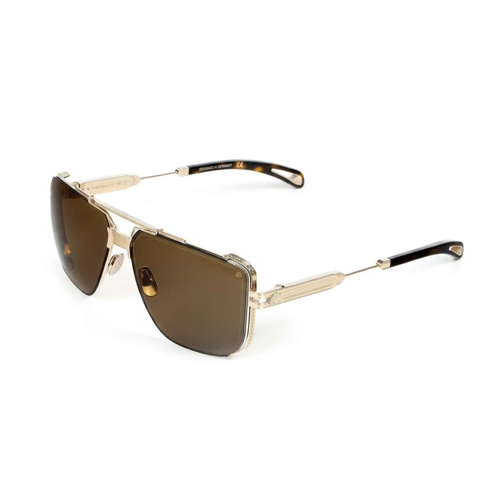 Maybach THE DAWN I Unisex Champagne Gold & Black Luxury Sunglasses