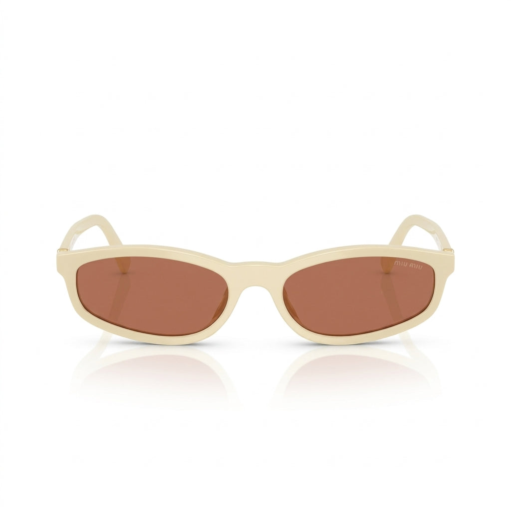 Miu Miu Regard SMUA06 Women Cream / Brown Sunglasses