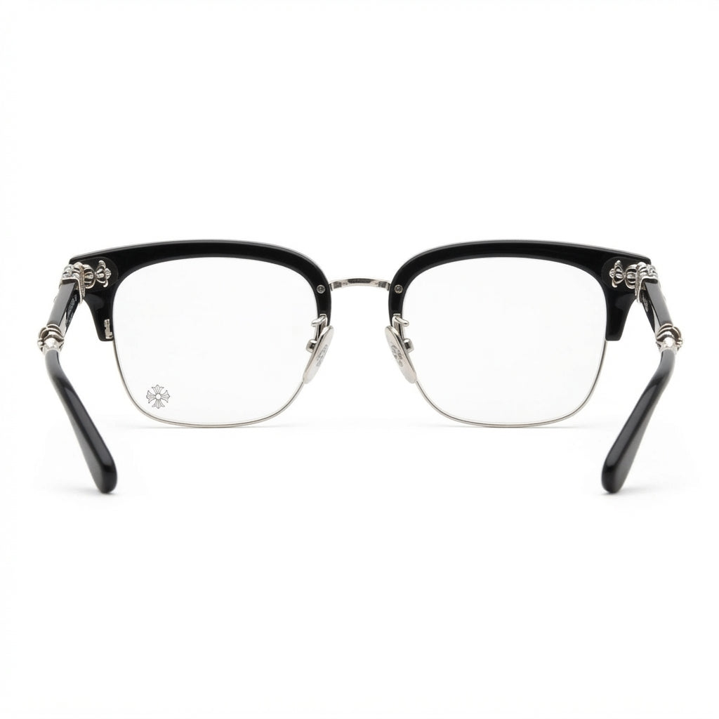 Chrome Hearts Unisex Evagilist Black & Silver Gothic Eyewear