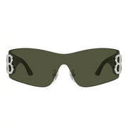 Balenciaga Unisex BB0359S Bossy Mask Shield Green Sunglasses