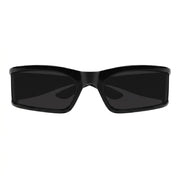 Balenciaga Unisex BB0458S Sunset Rectangle Black / Dark Grey Sunglasses