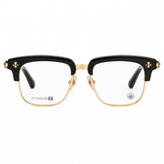  Chrome Hearts Unisex Black-Gold Titanium Semi-Rimless Optical Frames