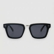 Philipp Plein Men Silver Bridge Matte Black Square Sunglasses