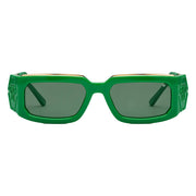 Philipp Plein SPP119M Unisex Green Square Sunglasses
