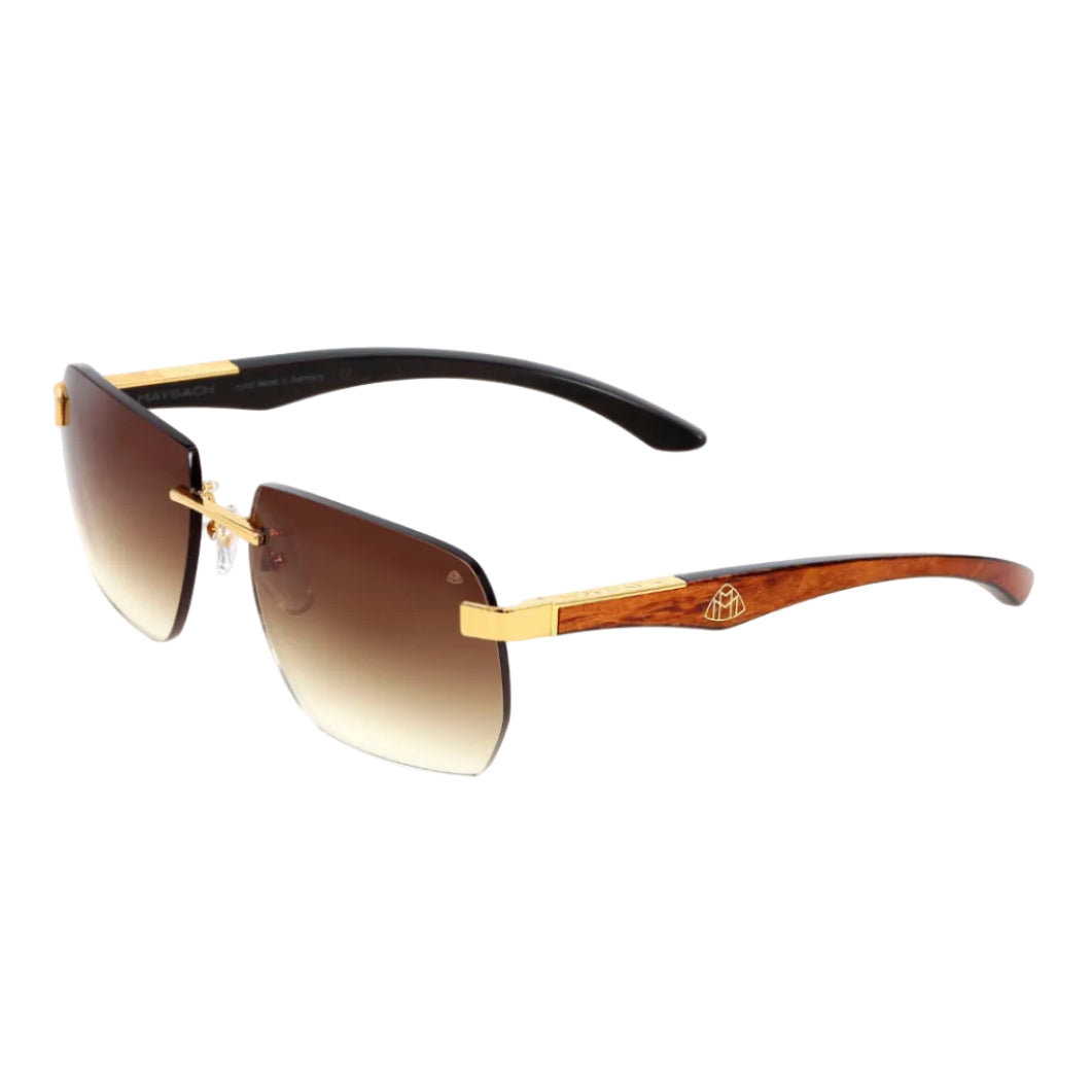 Maybach The Artist Sun I Men / Unisex 24K Gold Titanium / Light Bronze Gradient Sunglasses