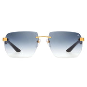 Maybach The Artist Sun I Men / Unisex 24K Gold Titanium / Light Blue Gradient Sunglasses 