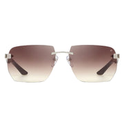 Maybach The Artist Sun I Men / Unisex Platinum Titanium / Chocolate Brown Gradient Sunglasses