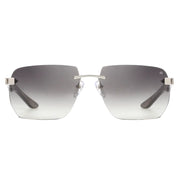Maybach The Artist Sun I Men / Unisex Platinum Titanium / Blue-Grey Gradient Sunglasses 