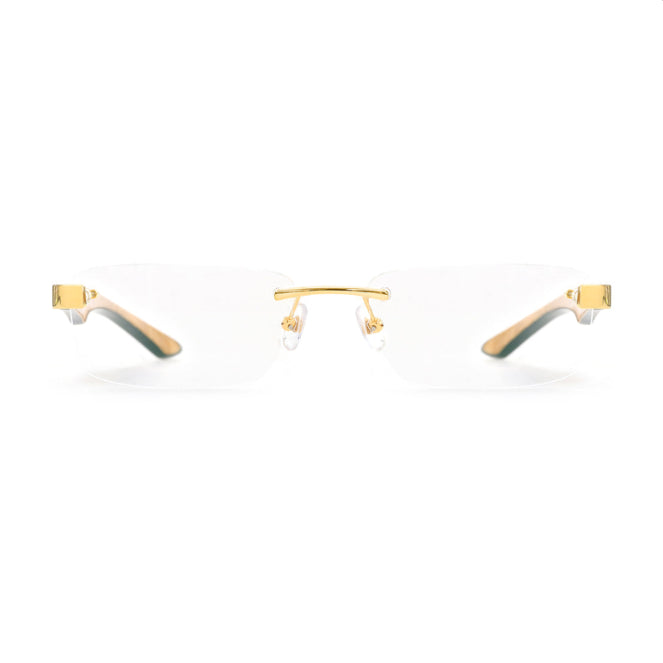 MAYBACH The Artist III Unisex Luxury 24K Gold / Bordeaux Red Eyeglasses 