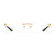 MAYBACH The Artist III Unisex Luxury 24K Gold / Dark Amber Buffalo Horn Eyeglasses 