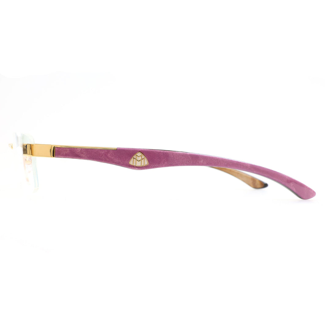 MAYBACH The Artist III Unisex Luxury 24K Gold / Dusty Lavender Madrone Eyeglasses
