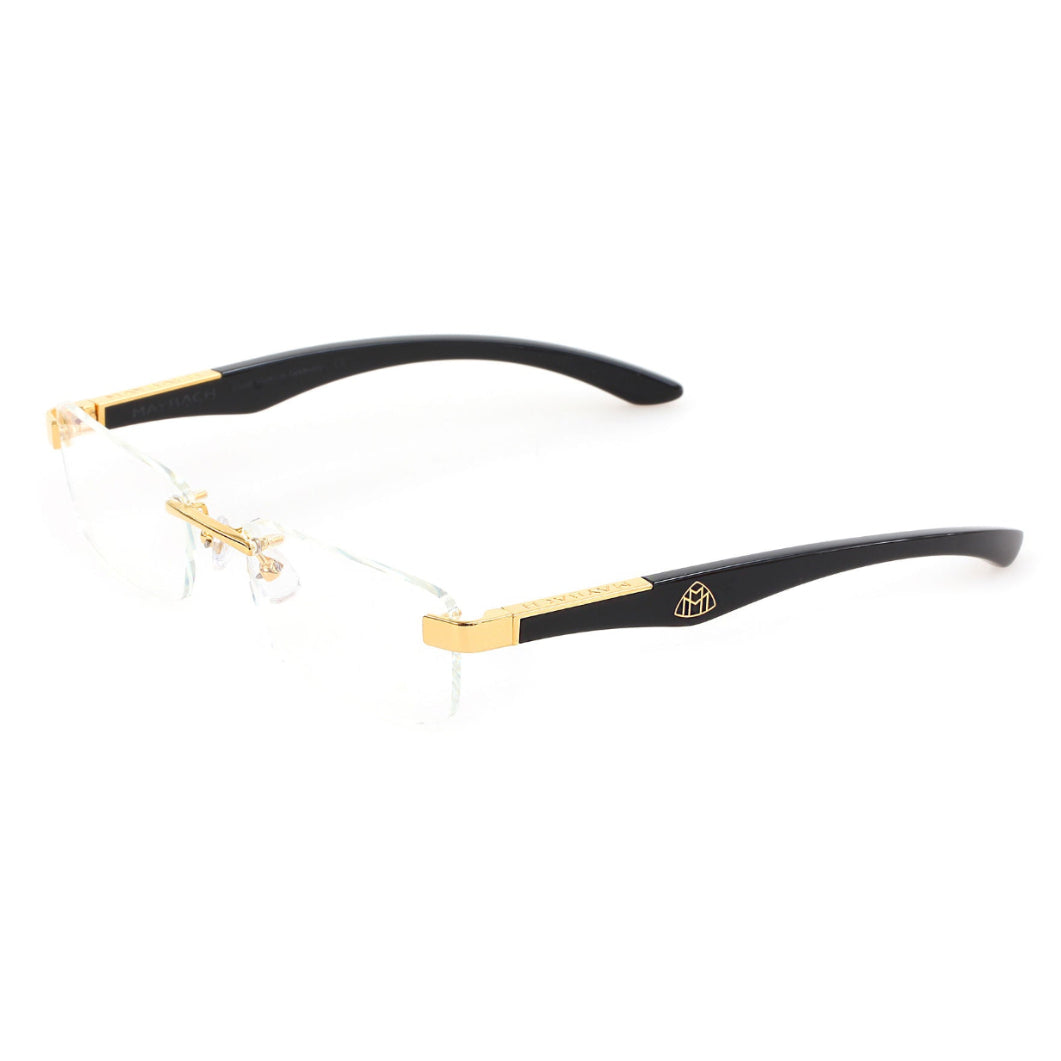 MAYBACH The Artist III Unisex Luxury 24K Gold / Black Piano Lacquer Eyeglasses
