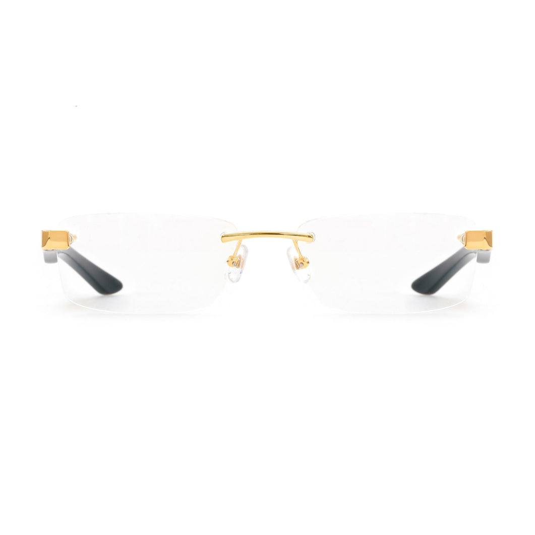 MAYBACH The Artist III Unisex Luxury 24K Gold / Black Piano Lacquer Eyeglasses 