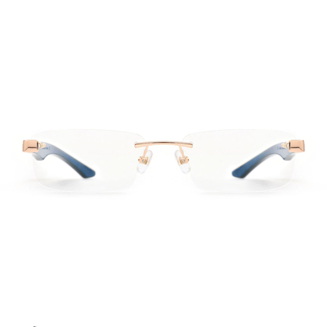 MAYBACH The Artist III Unisex Luxury 18K Rose Gold / White Burr Eyeglasses 