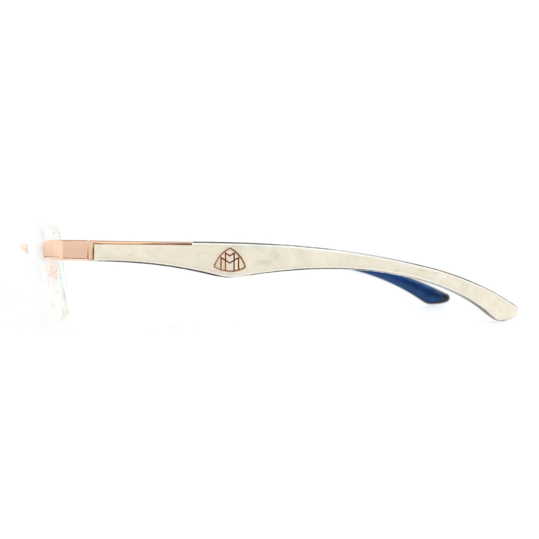 MAYBACH The Artist III Unisex Luxury 18K Rose Gold / White Burr Eyeglasses