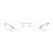 MAYBACH The Artist III Unisex Luxury 18K Rose Gold / Deep Teal Ocean Madrone Eyeglasses 