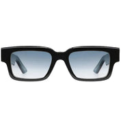 Maybach THE BLAZE I Luxury Black & Tortoise Buffalo Horn / Light Blue Gradient Sunglasses 