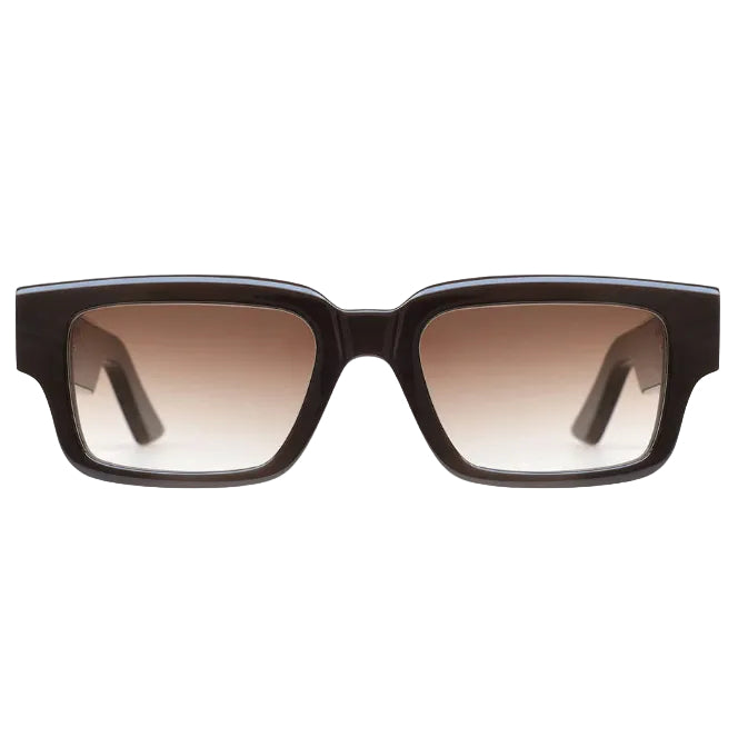 Maybach THE BLAZE I Luxury Coffee Buffalo Horn Palladium / Umber Brown Gradient Sunglasses 