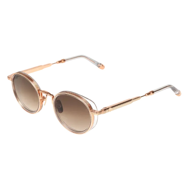 MAYBACH The Boulevard II Unisex 18K Rose Gold / Portland Grey Transparent Sunglasses