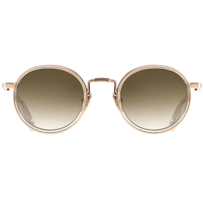 MAYBACH The Boulevard II Unisex 18K Rose Gold / Portland Grey Transparent Sunglasses
