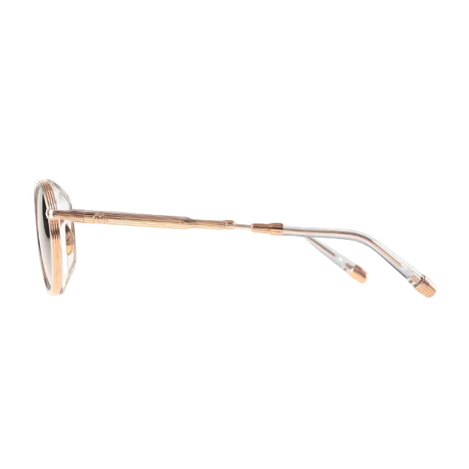 MAYBACH The Boulevard II Unisex 18K Rose Gold / Portland Grey Transparent Sunglasses