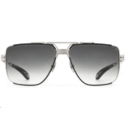 Maybach THE DAWN I Unisex Platinum Titanium Black/Blue-Grey Gradient Luxury Sunglasses