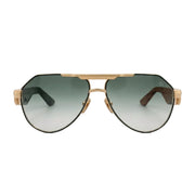 Maybach THE KING III Unisex Luxury 22K Gold / Green Gradient Sunglasses