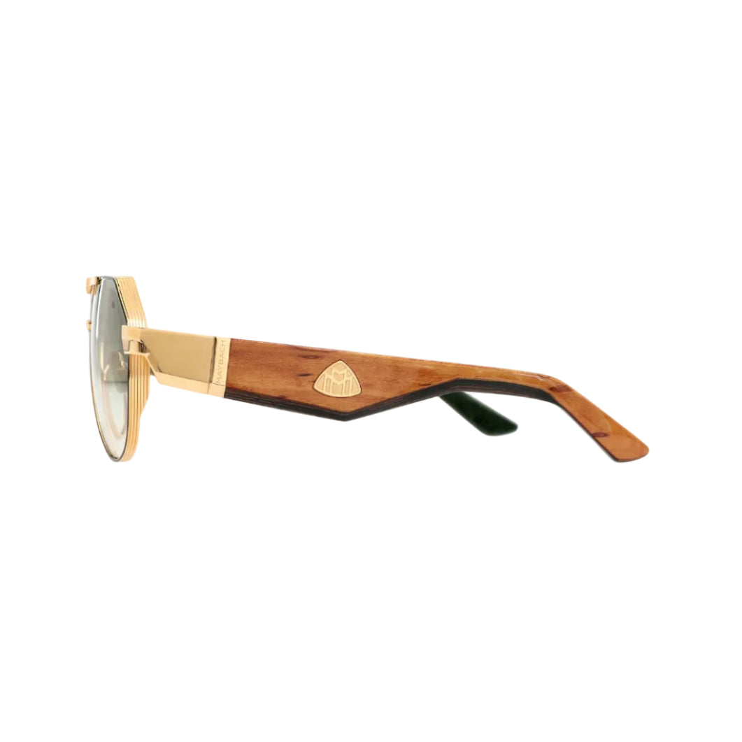 Maybach The King III Unisex 22K Gold / Green Gradient Sunglasses