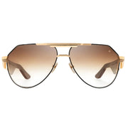 Maybach The King III Unisex 22K Gold / Black Lacquer Bronze Sunglasses 